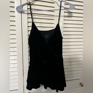 J Crew spaghetti strap velvet top